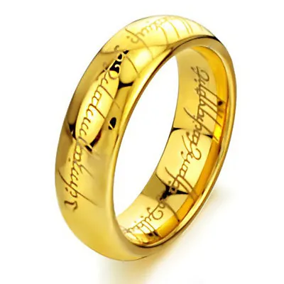 Lord Of The Rings The One Ring Lotr Stainless Steel Fashion Men's Ring Size 6-12 • $7.99