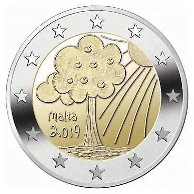 2019 Malta € 2 Euro UNC Coin From Children In Solidarity: Nature Environment • $7.90