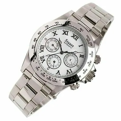 £149.99 • Buy Men's Stauer Chrome Monaco Designer Precision Wrist Timepiece Automatic 