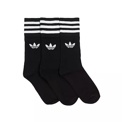 Adidas - Crew Socks 3 Pairs - Black/white • $25