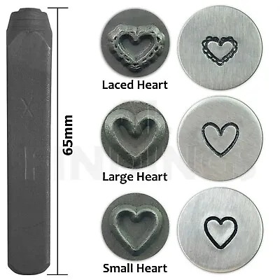 6mm Heart Lace Heart Design Stamp Punch Metal Stamping Tool • £3.99