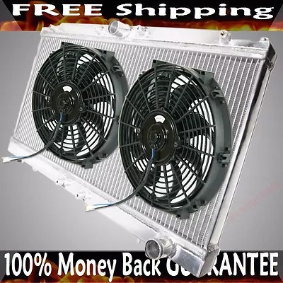 Dual Core Radiator+12 Fans Fits 95-99 Mitsubishi Eclipse/Eagle Talon 2.0T MT • $170.50