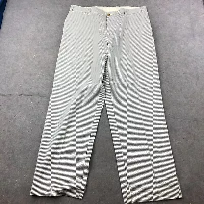 Bills Khakis Pants Mens 38 Blue Striped Chino Cotton Seersucker 38x31 • $22.89