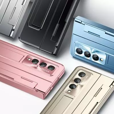 For Samsung Z Fold4 Flat Hinge Folding Electroplated Case Phone Lens Mobile T1H3 • $22.37