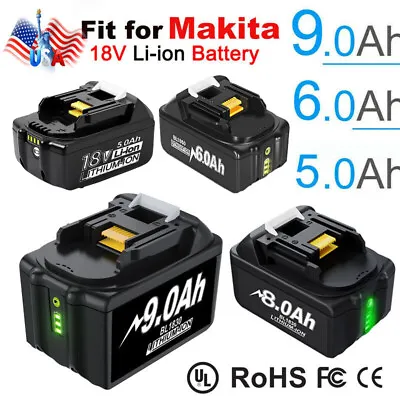 Battery For Makita 18V 18 Volt Max 6.0/8.0/9 AH Lithium Ion BL1860 BL1850 BL1830 • $27.39