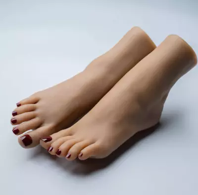 Top Quality Silicone Female Feet Mannequin Arbitrary Toe Positioning/Wheat Color • $113.99