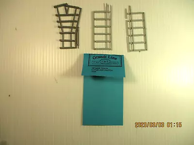 (O) 1/4  Scale  1:48 Scale Grandt Line 18  Mine Track Curve & Switch • $3.95