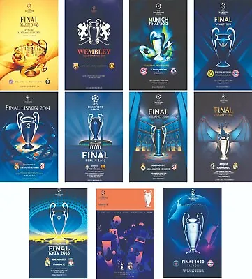 Champions League Finals Programme Covers 2010 - 2020 Fridge Magnets • £3.35