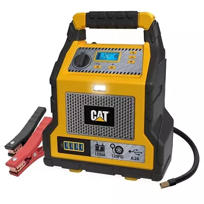 Cat Caterpillar Jump Starter Air Compressor Portable Power Station 1200 Peak Amp • $184.95