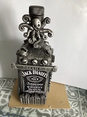 Steampunk  Decorated  Mixed Media  Jack Daniels  70cl  Empty Bottle No 38 • $30.31