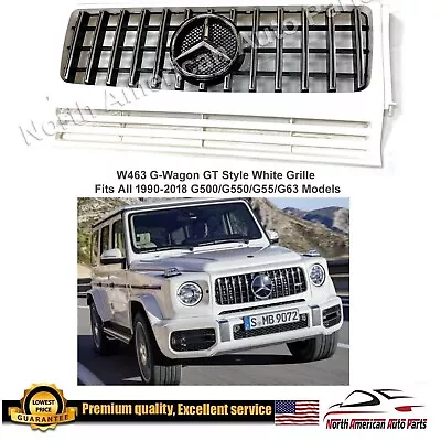 G63 GT Grille G-Wagon AMG White-Chrome Style G55 G550 With Star Emblem Logo • $199