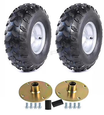 Pair 19x7-8 19x7.00-8 Tire Wheel Rim 4 Lug + Axle Hub ATV Quad Go Kart 4 Wheeler • $229.86