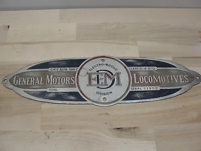 $700 • Buy 1957 General Motors Electro-motive Locomotive Builders Plate 21952 Class 0-4-6-0
