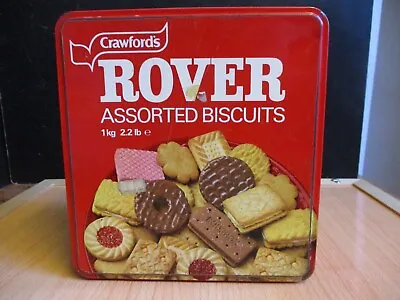 VINTAGE 1980's CRAWFORDS ROVER ASSORTED BISCUITS  1KG EMPTY TIN • £1.50