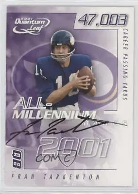 2001 Quantum Leaf All-Millennium Marks Missing Serial Number Fran Tarkenton Auto • $114.39