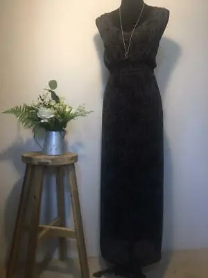Autograph Womens Plus Size 18 Black Gray Floral Sheer Maxi Dress • $34.95
