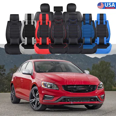 Car Seat Covers Full Set 5-Seat PU Leather Cushion For Volvo S40 S60 S70 S80 S90 • $99.39