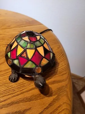 Vintage Tiffany Style Turtle Accent Lamp • $99