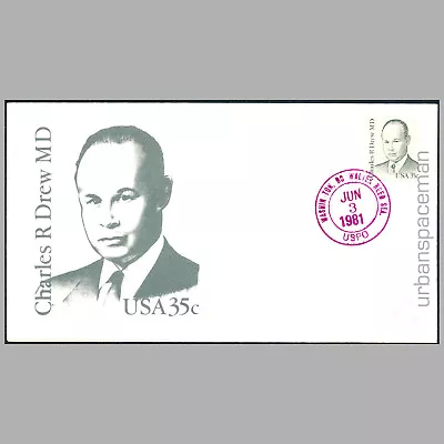 FDC 1865 35c Charles Drew Great Americans Series UO Walter Reed Plug-1 Andrews • $1.69