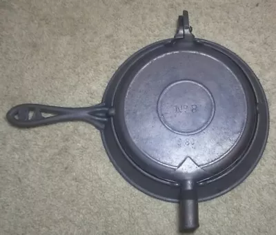 Vintage Griswold Cast Iron Victor # 8 Waffle Maker Iron V8 • $225