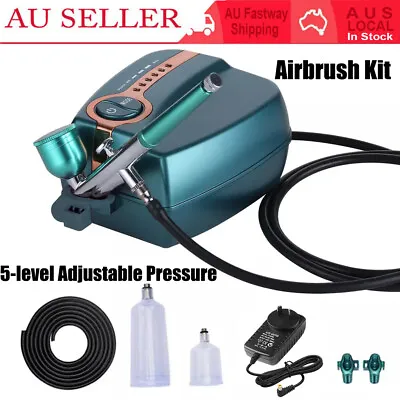 Airbrush Compressor Spray Gun Dual Action Kit Air Brush Art Tattoo Paint AU Plug • $84.90