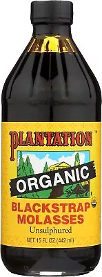 Plantation Organic Blackstrap Molasses 15 Oz Bottle (Unsulphured) • $15.89