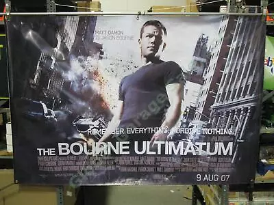 HUGE Jason Bourne Ultimatum Original Movie Theater Lobby Vinyl Banner Matt Damon • $100