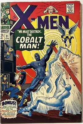 Uncanny X-Men #31 (1967) 1st App. Cobalt Man 1st App. Candy Southern In *VG+* • £32.43