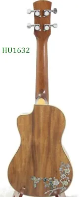$167.72 • Buy Alulu Solid Acacia Koa Wood Concert Cutaway Ukulele, Hummingbird Inlay HU1632