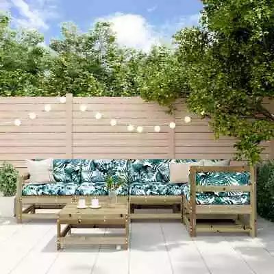 Gecheer 6 Piece Wooden Garden Sofas Set Pallet Furnitures Set Patio Corner G0S5 • £440.83