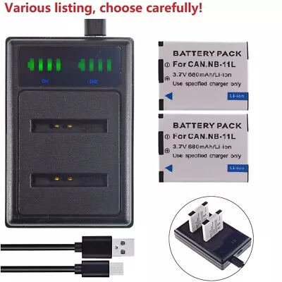 Battery Or Charger For Canon NB-11L PowerShot ELPH 110 320 HS IXUS 265 125 HS • £19.86