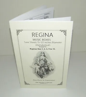 Regina Music Disc 15-1/2  Diameter Alphabetical List Reproduction • $18