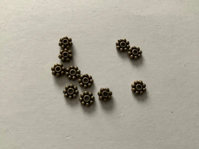 £3.25 • Buy Bronze  Tone Flat Daisy Spacer Beads X 5mm Approx 300. Pg