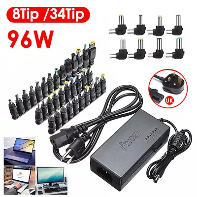 £11.99 • Buy 34/8Tips Universal Power Supply Adapter Charger For PC Laptop Notebook 96W AC/DC