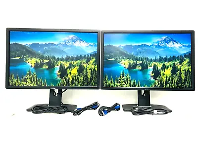 LOT OF 2 Dell U2412Mb 24  Widescreen 1920x1200 LED Backlit LCD Monitor WIT STAND • $120