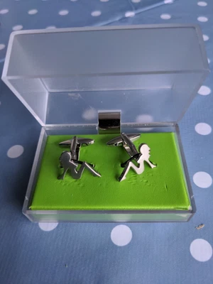 £0.99 • Buy Sexy Lady Novelty Metal Cufflinks