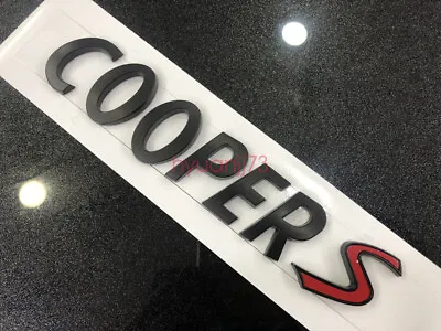 Matte Black Emblem Badge Chrome Cooper S Logo Countryman Clubman For Mini Cooper • $12.99
