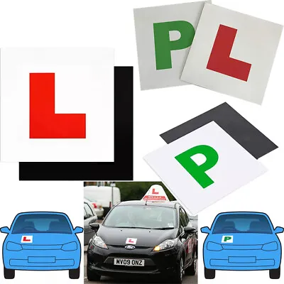 £2.40 • Buy Magnetic L & P Plates Learner New Driver Exterior Car Secure Safe Sign