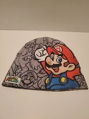 Super Mario Knit Hat Graphic All Over Print One Size Fits Most Skull Cap Beanie • $7.77