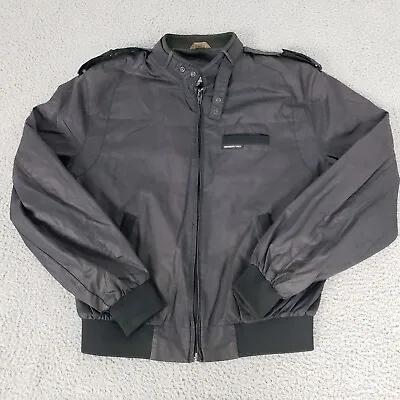 VINTAGE Members Only Jacket Men Extra Large Black Bomber Full Zip Aviator Flight • $24