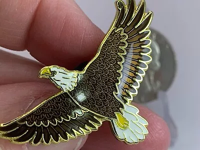 Bald Eagle American USA Enamel Vintage Tack Pin T-3947 • $9.99