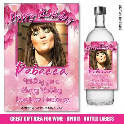 £3.54 • Buy Personalised Wine Gin Vodka Bottle PHOTO Label 18th 21st 30th Birthday Gift 158