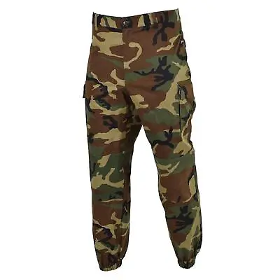 Original Italian Military Cargo Pants Combat Woodland Camo Field Trousers NEW • $33.72