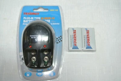 $19.99 • Buy Tenergy Plug-In Type Ni-MH/Ni-Cd Battery Charger (9V Block) Model T-228 -New-