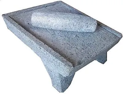 Made In Mexico Genuine Mexican Azteca Manual Volcanic Lava Rock Metate Y Mano... • $147.98
