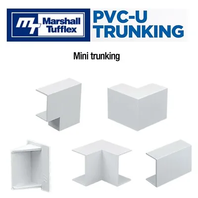 PVC Mini Cable Trunking Shapes Connectors Accessories For Marshall Tufflex Range • £5.97