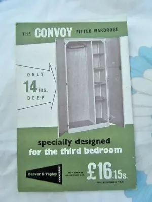 BEAVER & TAPLEY ADVERTISING 1950's FURNITURE SHOP DISPLAY- 9   X 6   • £5.99