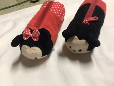 Disney Tsum Tsum Mickey And Minnie Mouse Plush With Zipper Pencil Pouches • $7