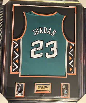 $2150 • Buy Michael Jordan 1996 All-Star Autographed NBA Basketball Jersey Framed With COA