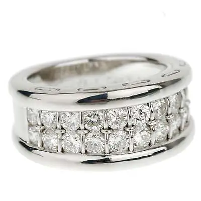 Cartier Vintage White Gold Diamond Band Ring Size 5 18k Brilliant Cut Charm • $10545.23